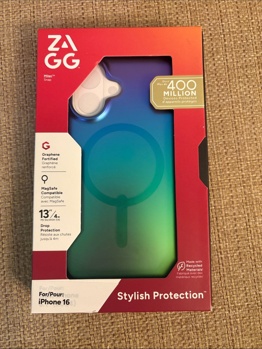 Stylish Protection Case for iPhone 16 – Gradient Blue-Green